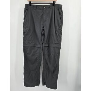 Columbia Silver Ridge Convertible Pants Cargo Shorts Charcoal Gray Mens 36x32